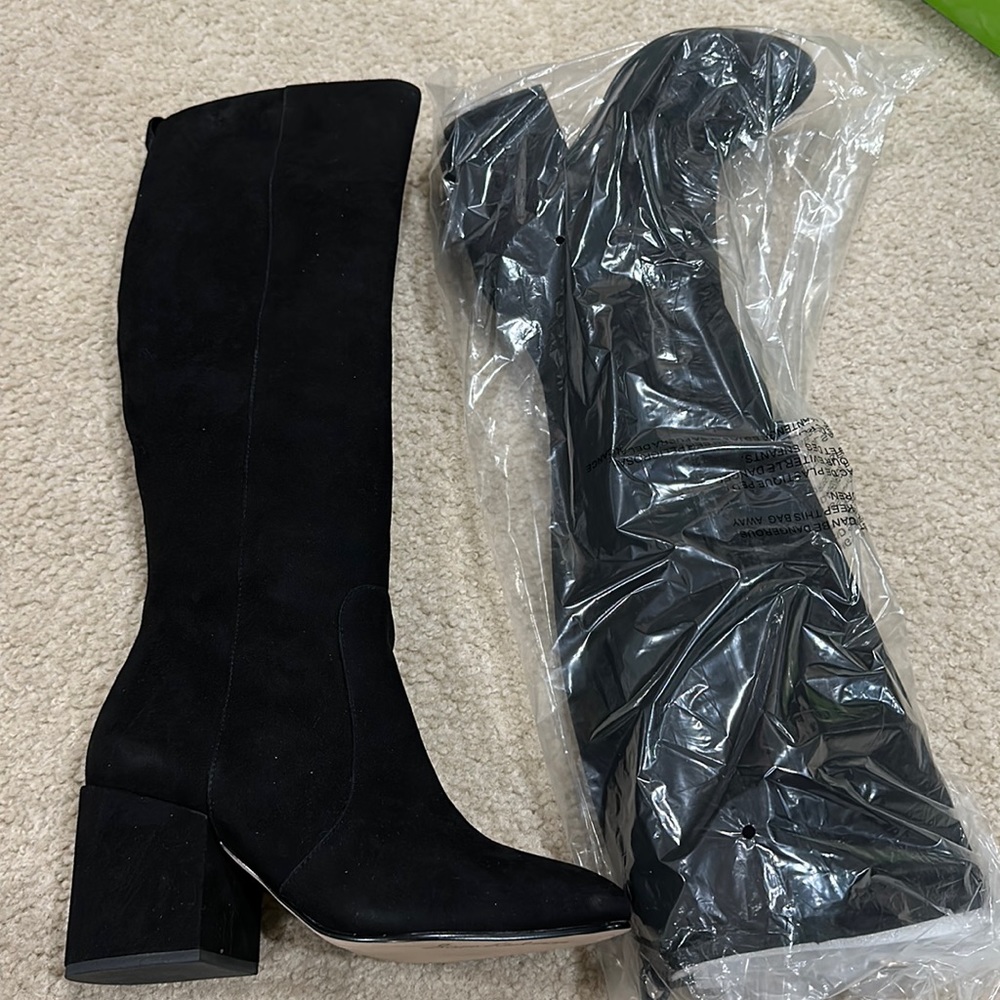 Brand new black suede Sam Edelman boots